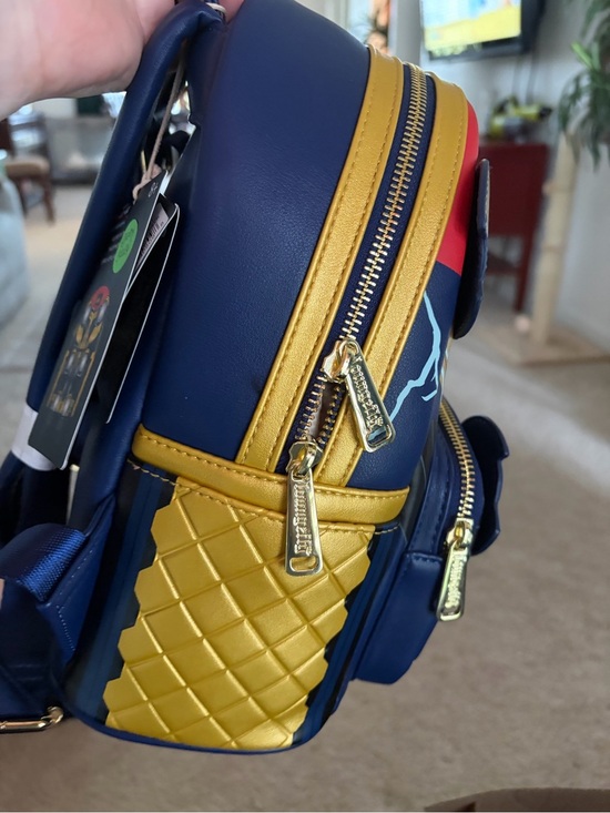 Loungefly Navy, Gold & Red Thor: Love and Thunder Mini Backpack